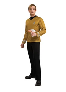 Mens Adult Licensed STAR TREK Gold Captain Kirk Costume - Picture 1 of 1