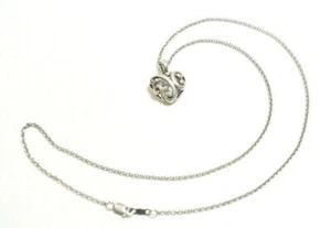Necklace Pendant Heart 925 Sterling Silver Scroll Filigree 18" L - Picture 1 of 12