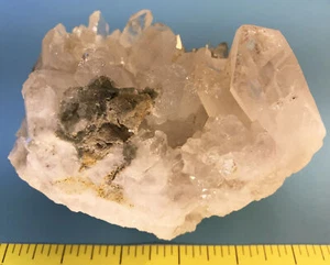 Chlorite in Faden Quartz - Power Crystal Cluster from Pakistan - Lot B - Picture 1 of 4