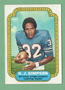 1974 Topps Football ~ O J Simpson Card #1 ~ EM/NM Solid Centered - Picture 1 of 2