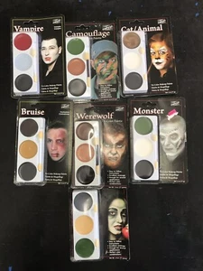 Mehron Cream Makeup Tri-Color Palette 3 Colors Halloween - Picture 1 of 10