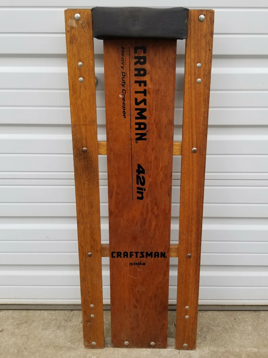Vintage Craftsman Auto Creeper 51104 Hard Wood Construction W/head