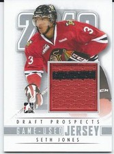2012-13 ITG Draft Prospects Game Used Silver Jersey SETH JONES #M-29