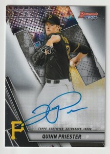 QUINN PRIESTER 2019 BOWMAN'S BEST ON-CARD AUTOGRAPH # B19-QP - PIRATES - MINT!