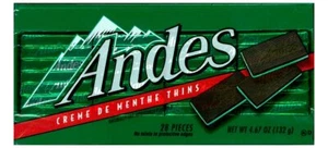 Andes Creme de Menthe Thins 4.67 oz. 28 piece Box Individually Wrapped Chocolate - Picture 1 of 2