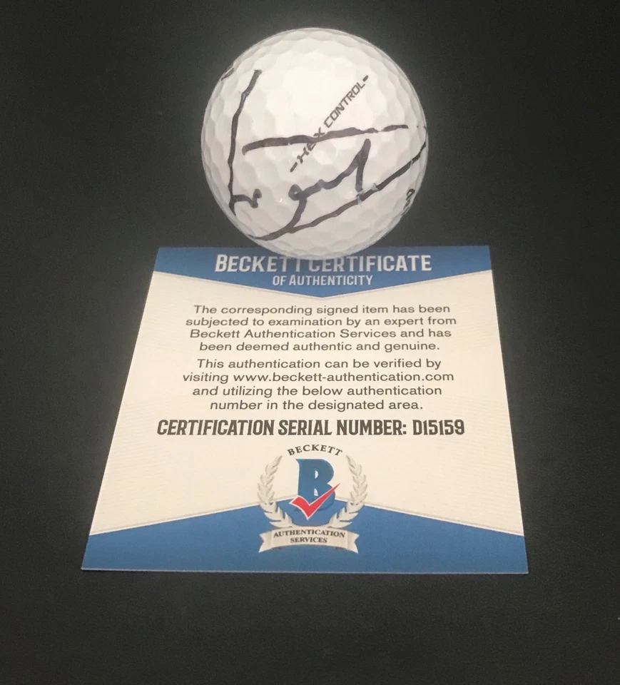 Pelota de golf PGA auto firmada por Luke Donald Bas Beckett certificado de autenticidad 4 Foto 1 de 1