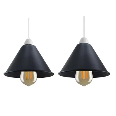 Ceiling Light Shade 2-Pack Lampshade Easy Fit for Pendant in Kitchen Living Room Foto 1 de 4