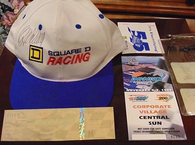 Kenny Wallace надпись квадратная крышка Phoenix Dura смазка 500 1999 спонсор пакет - Изображение 1 из 4