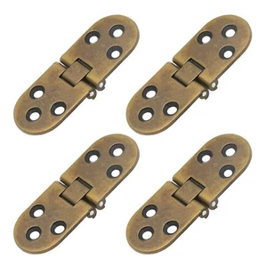 4 Stück Bronze Butler Tablett Scharnier Schwerlast Klappbar Flip Top Scharnier 180 Grad Ro... - Bild 1 von 7
