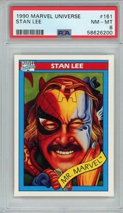 1990 Marvel Universe #161 Stan Lee PSA 8 - Bild 1 von 2