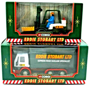 Lote de coleccionistas Corgi EDDIE STOBART 56702 ELEVADOR DE HORQUILLA Y CAMIONETA Ford Carga 59601 sin usar, en caja - Imagen 1 de 12