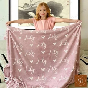 Personalisierte Namensdecke für Ihre Tochter, Babydecken mit individuellem Namen - Bild 1 von 11