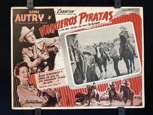 1951~Silver Canyon~ GENE AUTRY~GAIL DAVIS~ CHAMPION~  Orig. Mexican Lobby Card