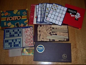 3 Juegos de Mesa Antiguos MB CO "Lotto" Juego Nº 4370 PO-KE-NO SCRABBLE L@@k Coleccionar  - Imagen 1 de 10