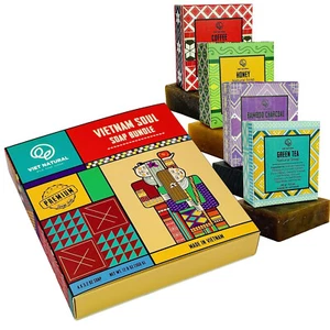 Vietnam Handmade Soap Set 4 Pack Natural Bar Soaps for Men & Women Bath - Picture 1 of 8