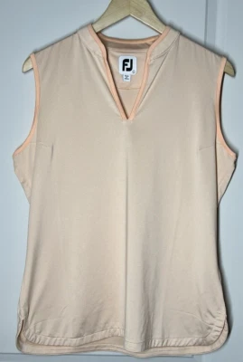 Blusa sin mangas FJ FootJoy melocotón golf tenis mujer grande cuello en V atlética Foto 1 de 4