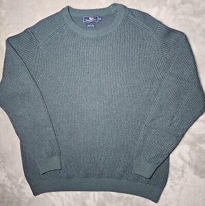 Vineyard Vines Men's Sweater XL Wool Cashmere Crew Neck Green Made In Italy