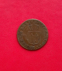 LOUIS XVI, Belle monnaie 1/2 Sol 1785 B. Atelier ROUEN. TB/TB - Picture 1 of 2