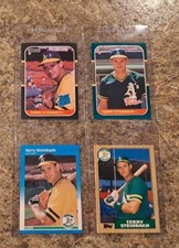 (4) Terry Steinbach 1987 Donruss Fleer Topps Traded Rookie Card A's All-Star RC