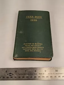 Vintage 1939 Burton and Burton Advertising Day Planner Royal Oak Michigan - Picture 1 of 7