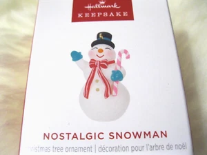 2024 Hallmark Miniature NOSTALGIC SNOWMAN - MINI - Box is dented - Picture 1 of 1