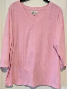 Maglia Denim &Co. manica 3/4 taglia large - Foto 1 di 3