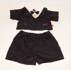 Build A Bear BAB Workshop 2 Piezas Conjunto Esmoquin Traje Blanco y Negro - Imagen 1 de 8