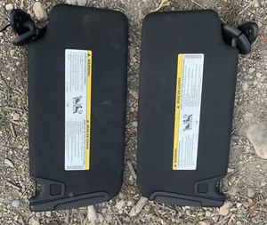 2011-2013 Dodge Charger Left & Right Illuminated Black Sun Visor Set Pair OEM - Picture 1 of 2