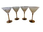 Mikasa "Cheers Artistry" Martini Glasses - Tapestry Amber Gold Frosted Set Of 4