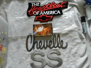 SpeedCult steel script Chevelle & SS Wall Hangers Chevy Patch - Picture 1 of 9