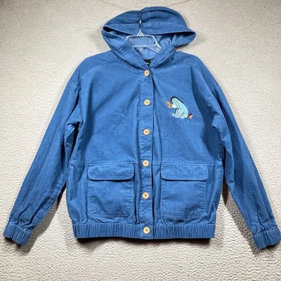 Chaqueta de Pana Vintage Disney Winnie The Pooh Eeyore Mediana Con Capucha Abotonada Foto 1 de 4
