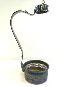 (ref288AK3) Vintage antique silver plated wine bottle holder server carrier - Picture 1 of 7