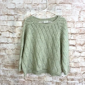 Wrap London Alpaka Merinowollmischung Spitzenstich Pullover Größe 12 - Bild 1 von 6