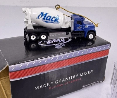 1st Gear Mack Trucks Granite Mixer Holiday Ornament - 3" Long / New In Box - Image 1 of 4
