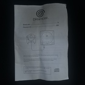 Sega Dreamcast Console Manual - PAL English French Booklet