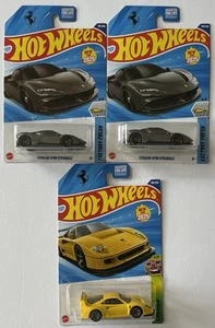 3 Stück 2025 Hot Wheels (1) Ferrari F40 gelb und (2) SF90 Stradale grau - Bild 1 von 5