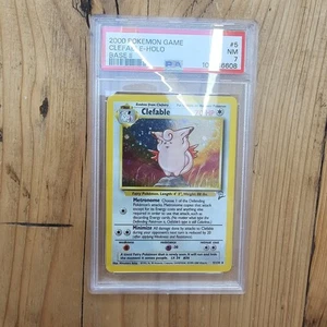 Clefable Base Set 2 5/130 PSA 7 Rare Holo Pokemon 2000 - Picture 1 of 2