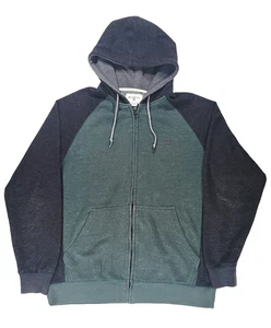 Vintage Y2K Billabong Full-Zip Hoodie Herren XXL Kapuzenpullover grün grau - Bild 1 von 5