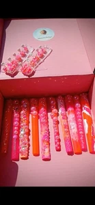 XXL Press on Nails mit PASSENDEN Zehen RAR Custom Strass Sarg Quadrat (M) - Bild 1 von 5