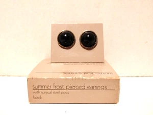 Vintage 1985 Avon Summer Frost Ohrringe - Schwarz - Bild 1 von 5