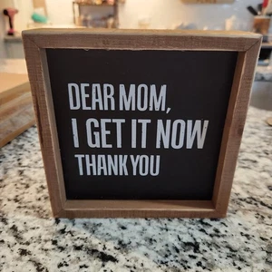 Primitives by Kathy - Box Sign 6 x 6 in Dear Mom - Picture 1 of 2