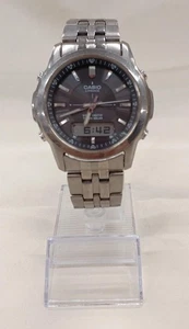 Casio Linege LCW-100T Titan SOLAR Quarz Herren schwarzes Zifferblatt Uhr Japan - Rang C - Bild 1 von 5