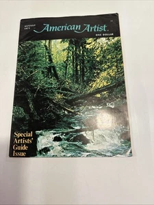 American Artist Magazine August 1971. Special Artists’ Guide Issue Vintage - Picture 1 of 9