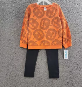 Carter's Sweatshirt and Legging Set Toddler Girls 5T/5A Orange Long Sleeves 2-Pc - Picture 1 of 23