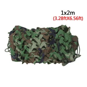 Camo Netting Woodland Army Green Net Military Camping Hunting Hide Shelter 2m-8m - Picture 1 of 19