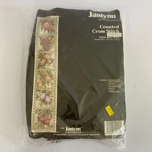 Vintage Janlynn Counted Cross Stitch Kit Fruit Bell Pull 1994 - Picture 1 of 5