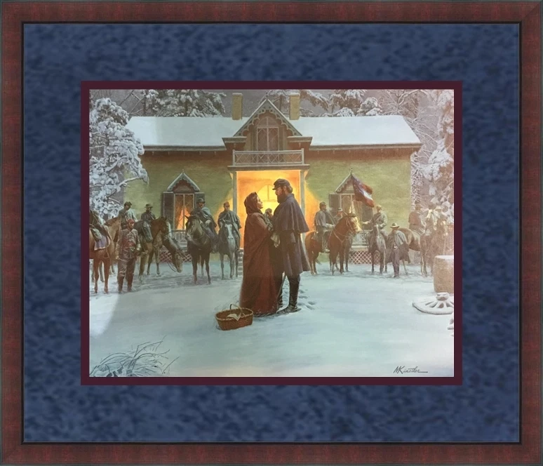 Impresión romántica de la Guerra Civil de Mort Kunstler hasta que nos encontremos de nuevo enmarcada personalizada Foto 1 de 1