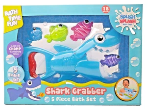 Splish Splash Shark Grabber 5 Piece Baby Bath Set 18+ Months - Picture 1 of 1