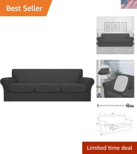 4 Pieces Oversized Stretch Soft Couch Cover for Dogs - Washable Sofa Slipcove... - Picture 1 of 9