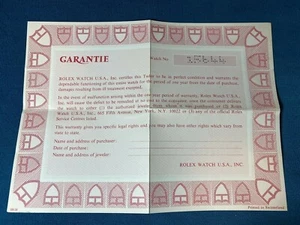 Tudor Certificate Guarantee Warranty BLANK - Picture 1 of 4